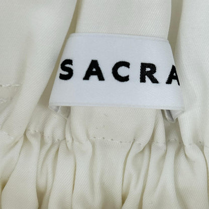SACRA サクラ 125123121 25SS ホワイト H.COUNT DRY GABERDINE SKIRT ハイカウント ドライ ギャバジン スカート スカート
