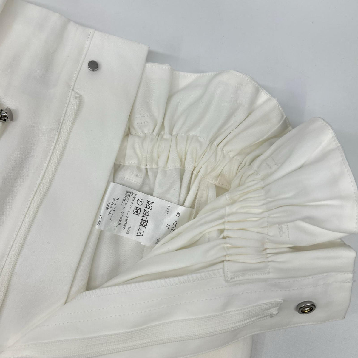 SACRA サクラ 125123121 25SS ホワイト H.COUNT DRY GABERDINE SKIRT ハイカウント ドライ ギャバジン スカート スカート