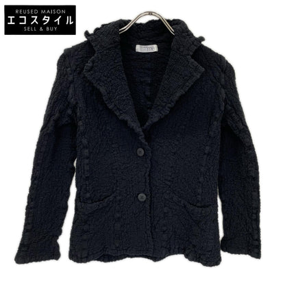 MeISSEYMIYAKE ミーイッセイミヤケ MI55FD110 ブラック シュリンク加工 2Bジャケット ジャケット
