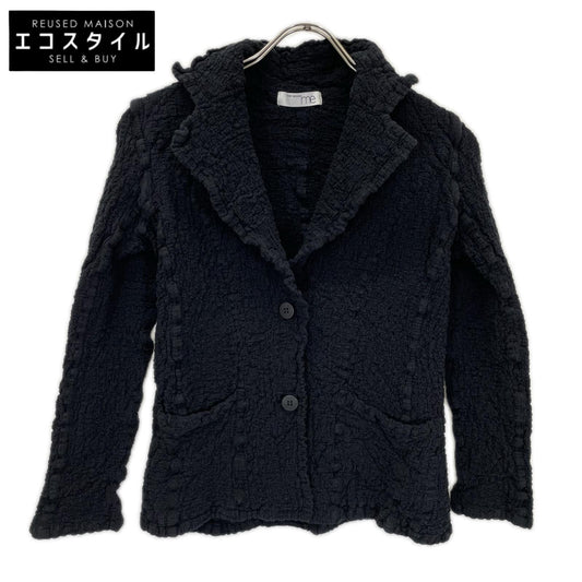 MeISSEYMIYAKE ミーイッセイミヤケ MI55FD110 ブラック シュリンク加工 2Bジャケット ジャケット