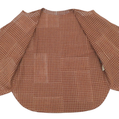 Babaghuri ババグーリ 美品 コットン100 チェック クルーネック シャツ トップス レディース ブラウン S J0553FB381 25年製 トップス