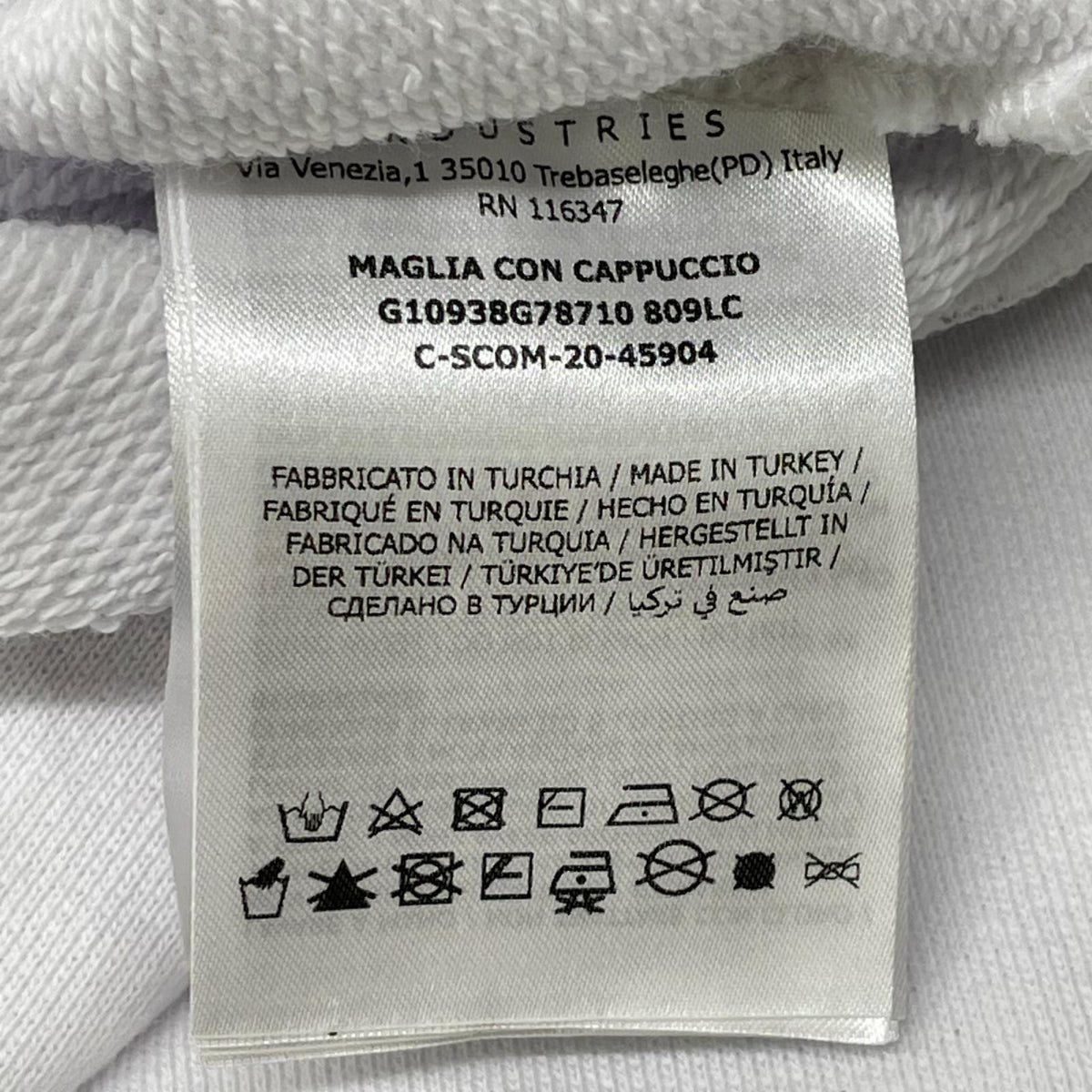 MONCLER モンクレール 20年製 ホワイト MAGLIA CON CAPPUCCIO クロップドパーカー トップス