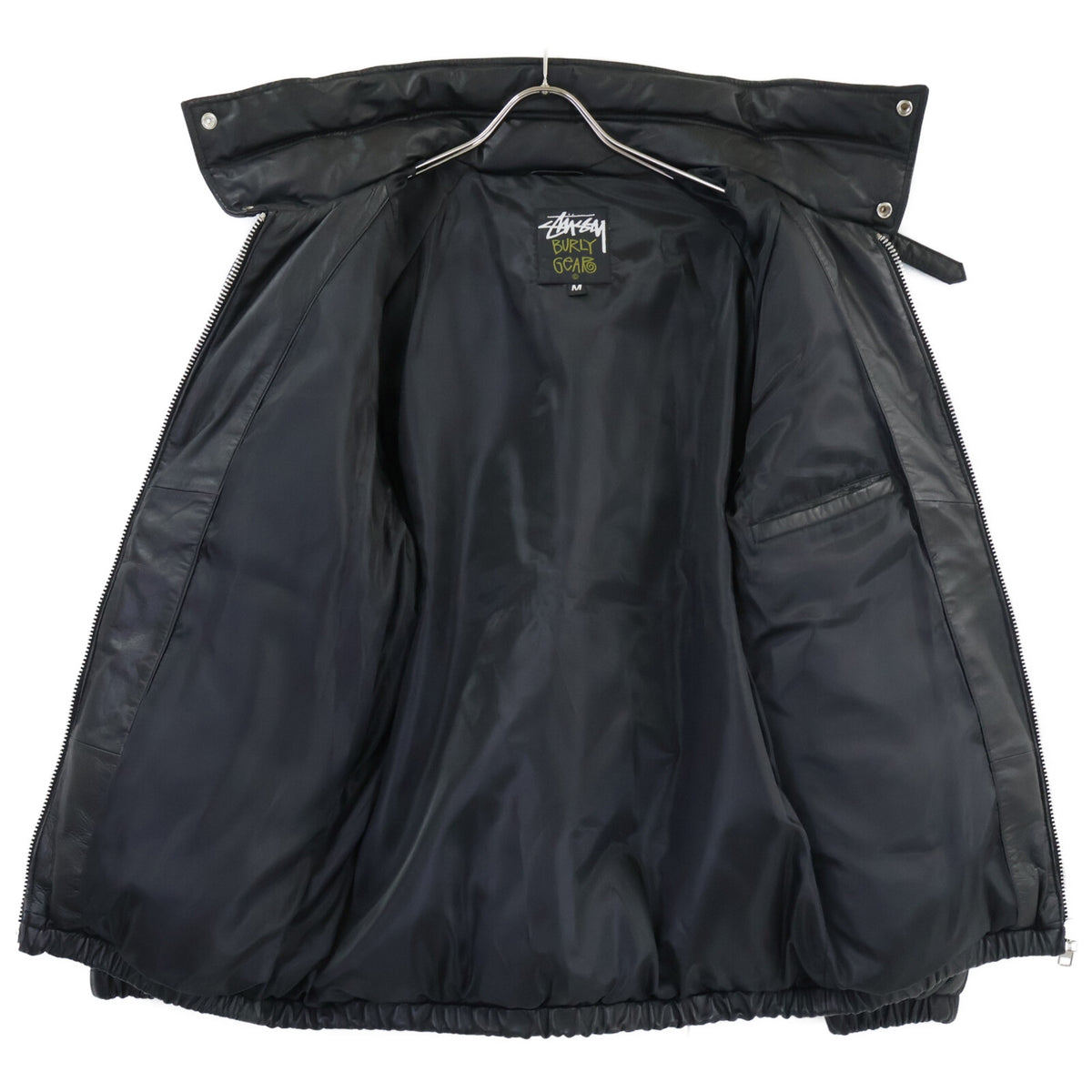 stussy ステューシー 90's OLD STUSSY オールドステューシー BURLY GEAR カウレザー ダウンジャケット ジャケット