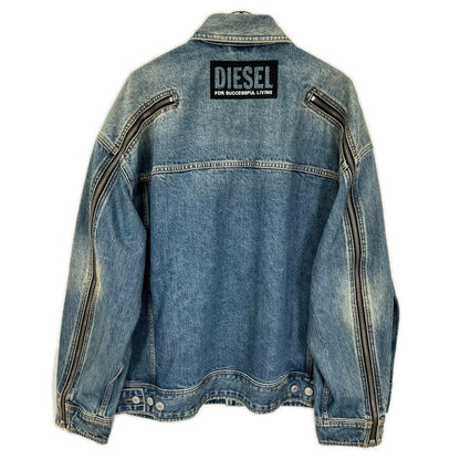 DIESEL ディーゼル インディゴ D-LORY USED加工 ジップデザイン デニムジャケット ジャケット