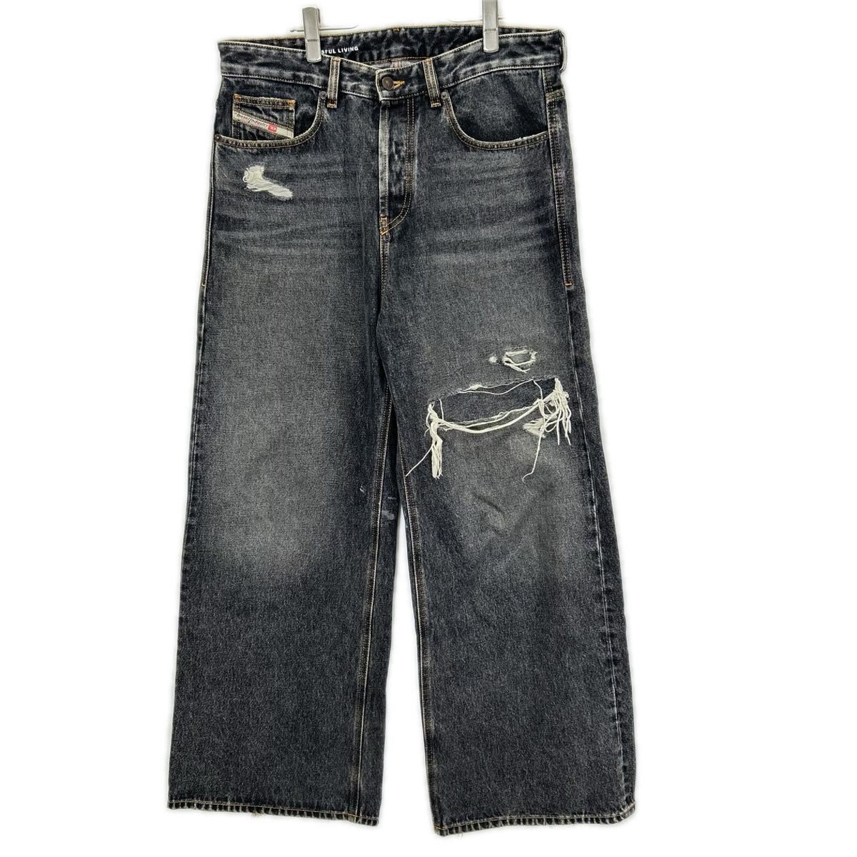 DIESEL ディーゼル A06371 007F6 ブラック D-RISE Straight Jeans ボトムス