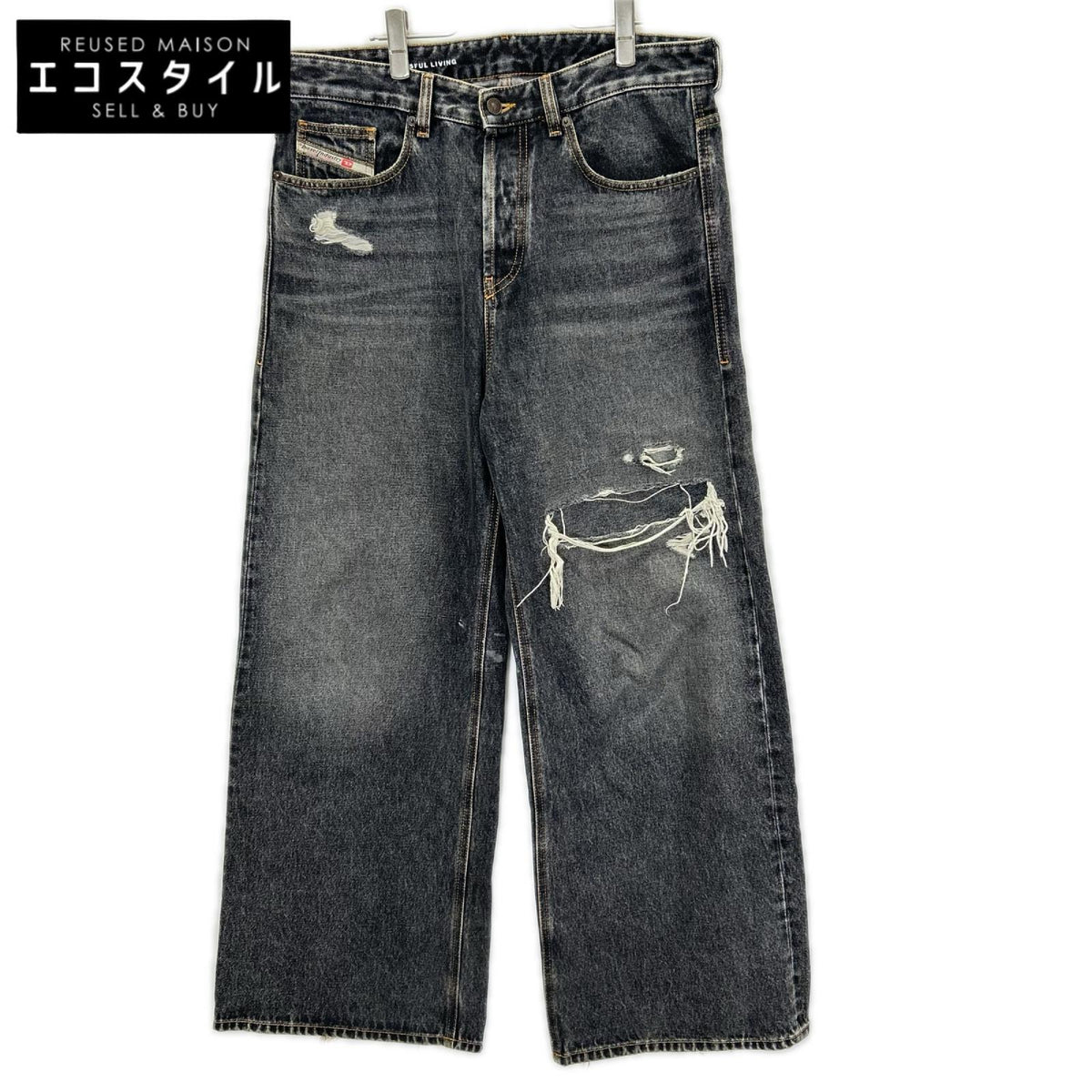 DIESEL ディーゼル A06371 007F6 ブラック D-RISE Straight Jeans ボトムス