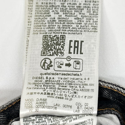 DIESEL ディーゼル A06371 007F6 ブラック D-RISE Straight Jeans ボトムス