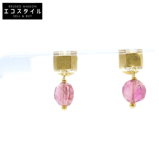 Marie-Helene de Taillac マリーエレーヌドゥタイヤック 初期 22K ピンクトルマリン スタッドピアス ピアス