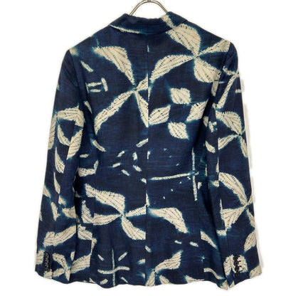 RalphLauren PURPLE LABEL ラルフローレン パープルレーベル ネイビー 総柄 シルク100 2Bテーラードジャケット ジャケット