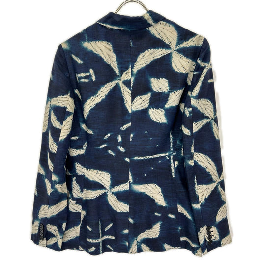 RalphLauren PURPLE LABEL ラルフローレン パープルレーベル ネイビー 総柄 シルク100 2Bテーラードジャケット ジャケット