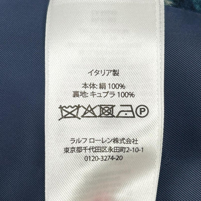 RalphLauren PURPLE LABEL ラルフローレン パープルレーベル ネイビー 総柄 シルク100 2Bテーラードジャケット ジャケット