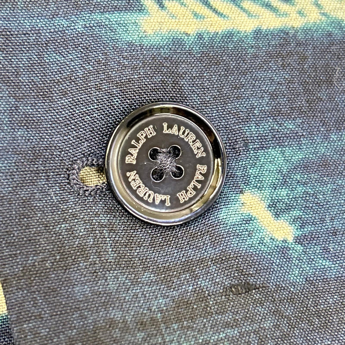 RalphLauren PURPLE LABEL ラルフローレン パープルレーベル ネイビー 総柄 シルク100 2Bテーラードジャケット ジャケット