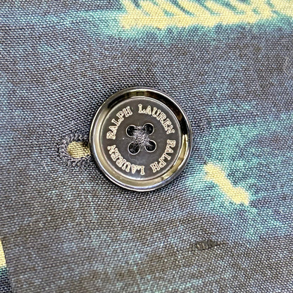 RalphLauren PURPLE LABEL ラルフローレン パープルレーベル ネイビー 総柄 シルク100 2Bテーラードジャケット ジャケット