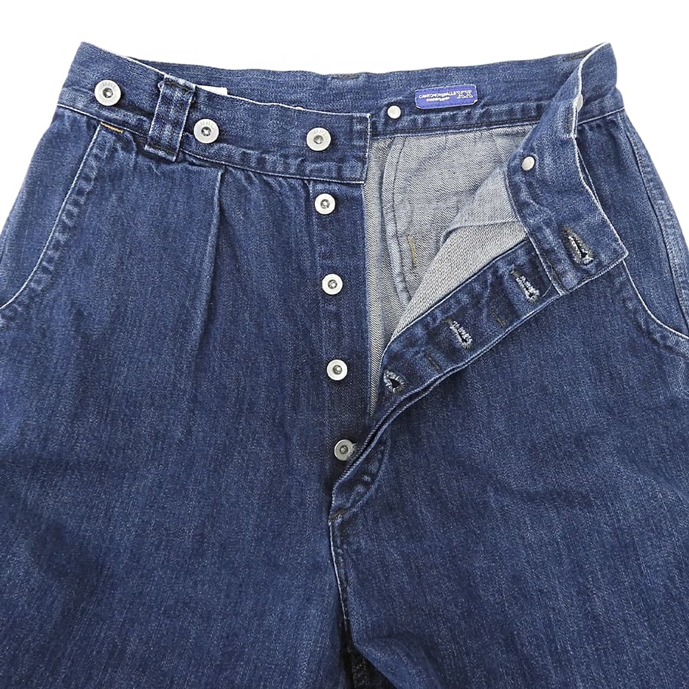 MHL. エムエイチエル ボタンフライ デニムパンツ ボトムス メンズ コットン インディゴ 31 ボトムス