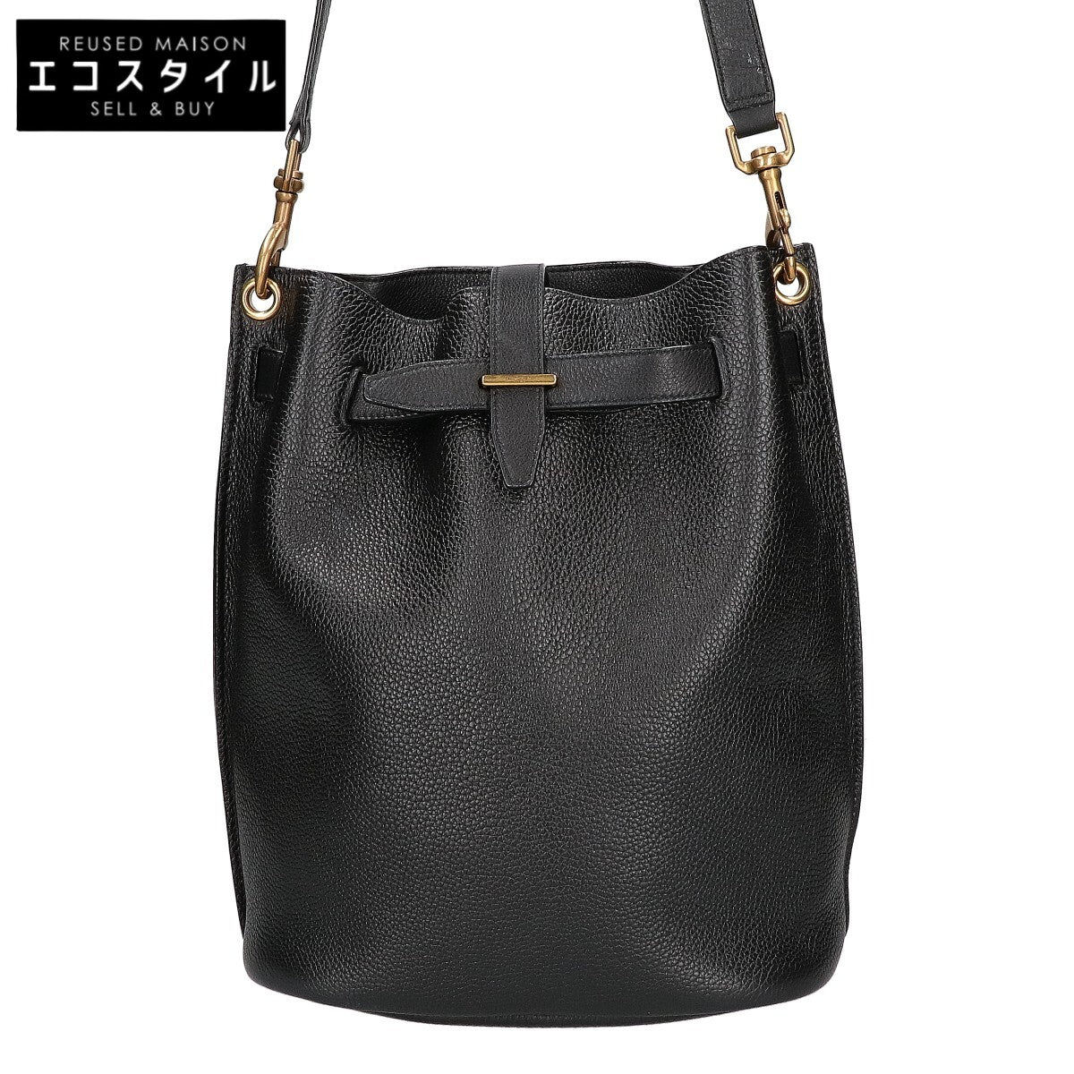 SAINT LAURENT PARIS サンローランパリ 727673 レザー ブークル バケットバッグ ショルダーバッグ