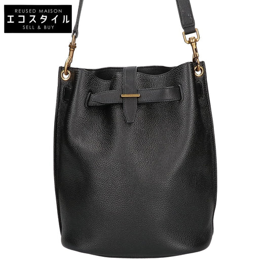 SAINT LAURENT PARIS サンローランパリ 727673 レザー ブークル バケットバッグ ショルダーバッグ
