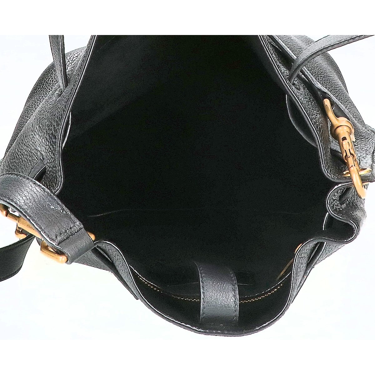 SAINT LAURENT PARIS サンローランパリ 727673 レザー ブークル バケットバッグ ショルダーバッグ