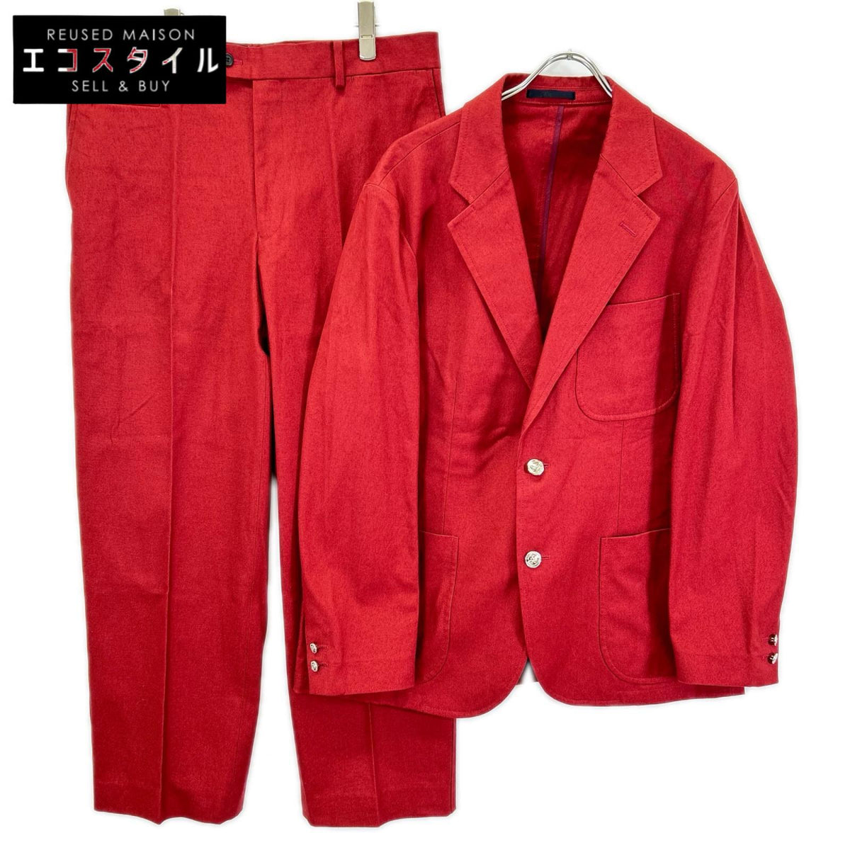The Stylist Japan ザスタイリストジャパン 【×AMERICAN WANNABE】Limited COLOR REDORANGE HOPSACK JACKET/HOPSACK PANTS セットアップ スーツ セットアップ