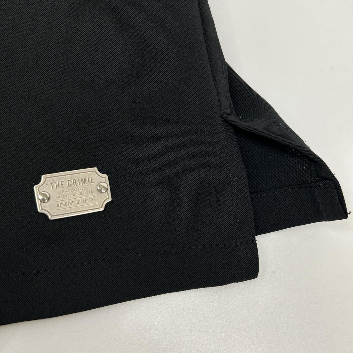 CRIMIE クライミー ブラック 天秤刺繍ツイルストレッチシャツ トップス