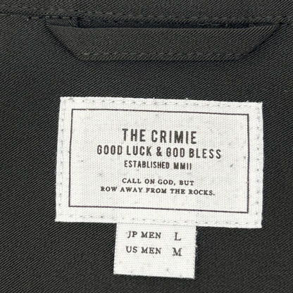CRIMIE クライミー ブラック 天秤刺繍ツイルストレッチシャツ トップス