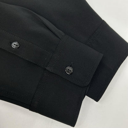 CRIMIE クライミー ブラック 天秤刺繍ツイルストレッチシャツ トップス