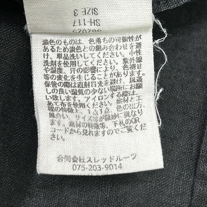 MITTAN ミッタン SH-117 ブラック 大麻開襟シャツ トップス