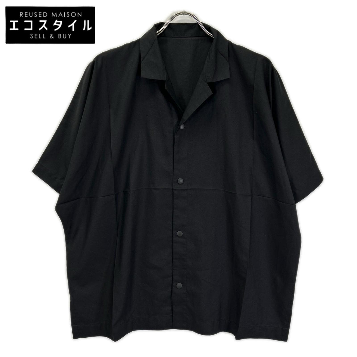 ISSEY MIYAKE MEN イッセイミヤケメン LA63FJ054 ブラック COMPACT SHIRT トップス