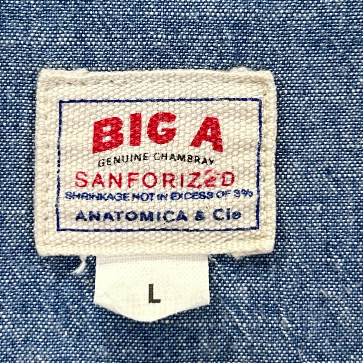 ANATOMICA アナトミカ 530-611-09 インディゴ HARRISON SHIRT CHAMBRAY ウエスタンシャツ トップス