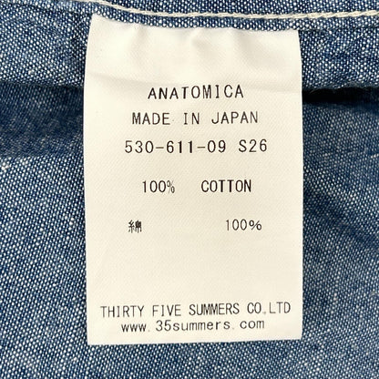 ANATOMICA アナトミカ 530-611-09 インディゴ HARRISON SHIRT CHAMBRAY ウエスタンシャツ トップス