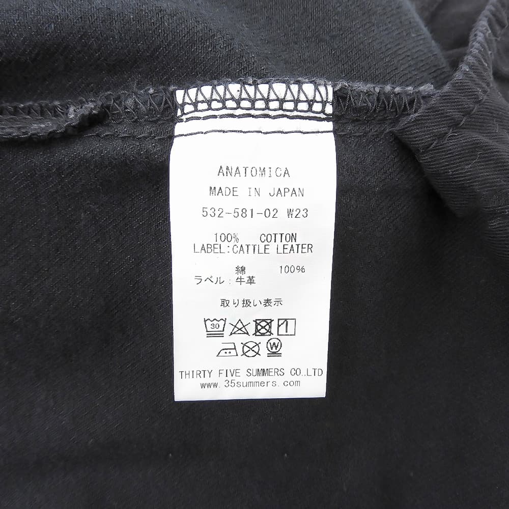 ANATOMICA アナトミカ 314 GARY MOD デニムパンツ ボトムス メンズ ブラック 40 532-581-02 ボトムス