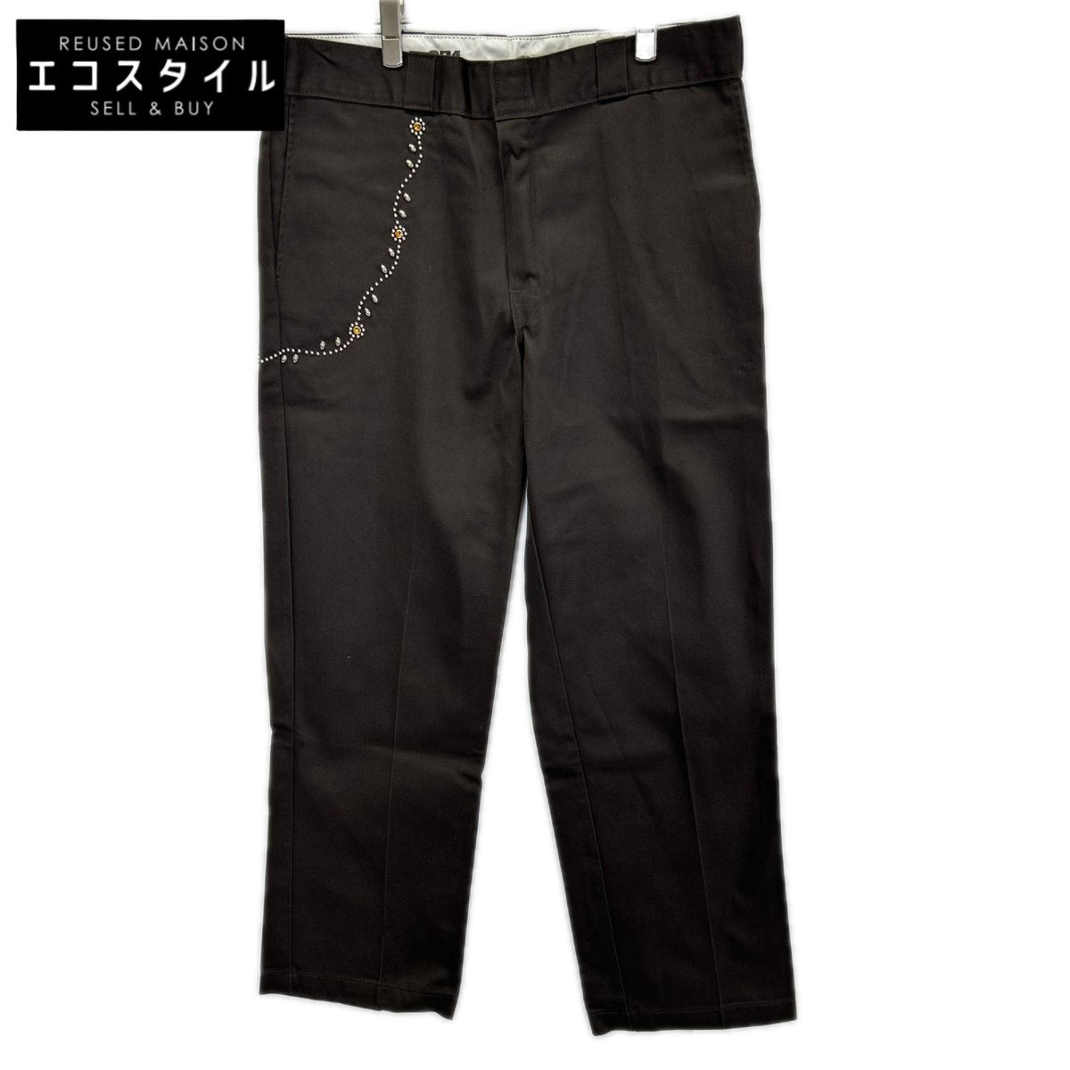 Dickies ディッキーズ 【×HTC】ブラウン 874 ウォレットチェーンスタッズ カスタムパンツ ボトムス