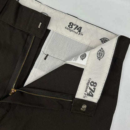 Dickies ディッキーズ 【×HTC】ブラウン 874 ウォレットチェーンスタッズ カスタムパンツ ボトムス