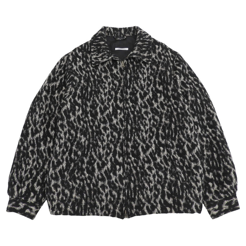 美品 Leopard BZ モノトーン ジップブルゾン メンズ ブラック アイボリー L ジャケット