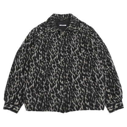 美品 Leopard BZ モノトーン ジップブルゾン メンズ ブラック アイボリー L ジャケット