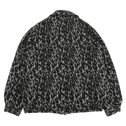 美品 Leopard BZ モノトーン ジップブルゾン メンズ ブラック アイボリー L ジャケット