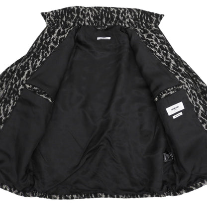 美品 Leopard BZ モノトーン ジップブルゾン メンズ ブラック アイボリー L ジャケット