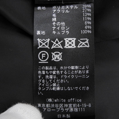 美品 Leopard BZ モノトーン ジップブルゾン メンズ ブラック アイボリー L ジャケット
