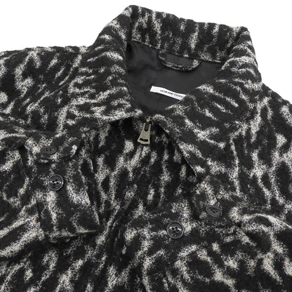 美品 Leopard BZ モノトーン ジップブルゾン メンズ ブラック アイボリー L ジャケット