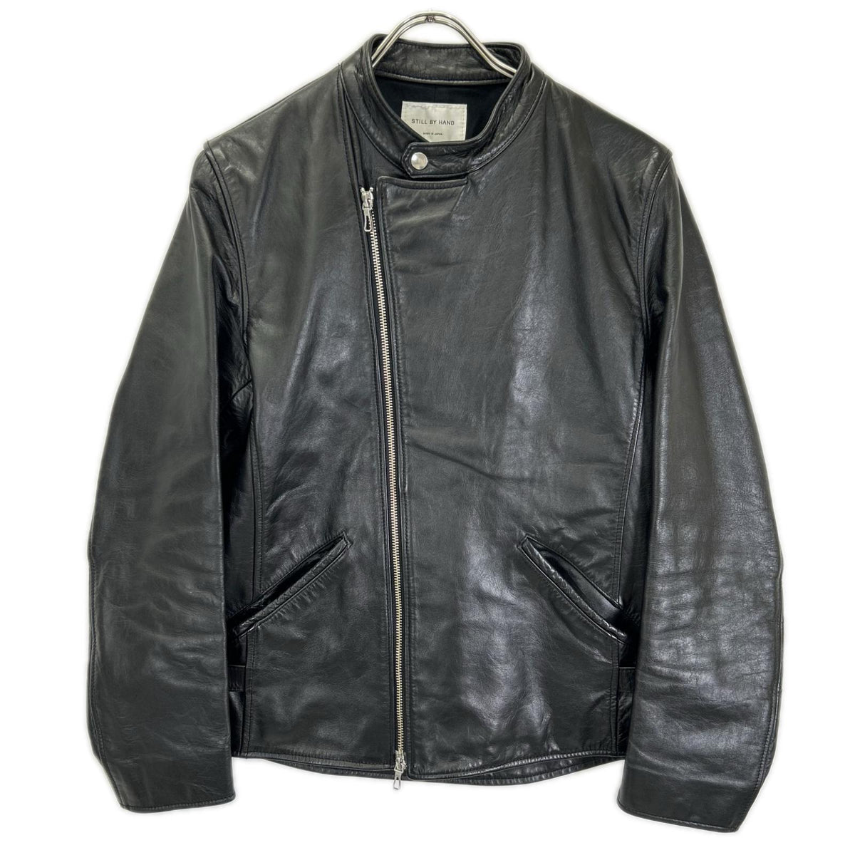 STILL BY HAND スティルバイハンド LE0183 ブラック セミシングルカウレザーライダース ジャケット