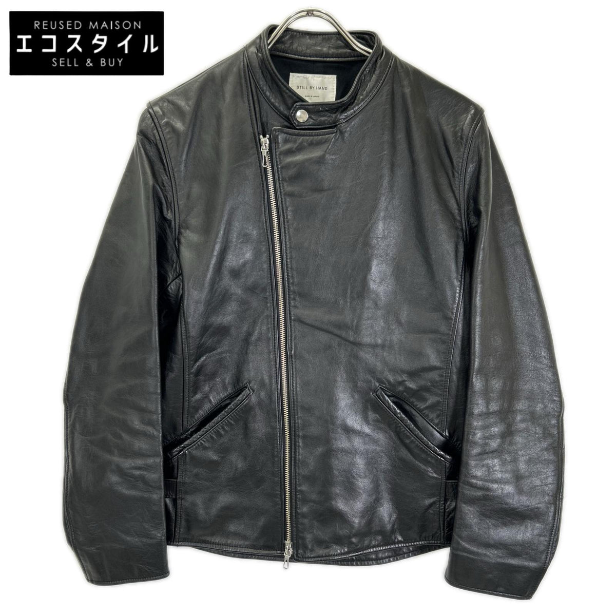 STILL BY HAND スティルバイハンド LE0183 ブラック セミシングルカウレザーライダース ジャケット