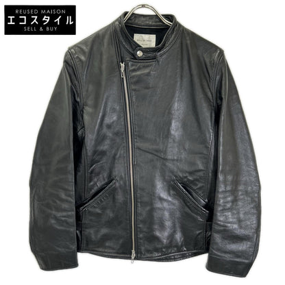 STILL BY HAND スティルバイハンド LE0183 ブラック セミシングルカウレザーライダース ジャケット