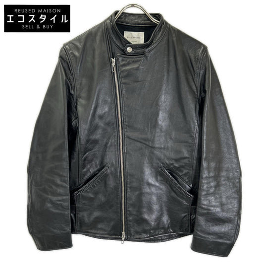 STILL BY HAND スティルバイハンド LE0183 ブラック セミシングルカウレザーライダース ジャケット