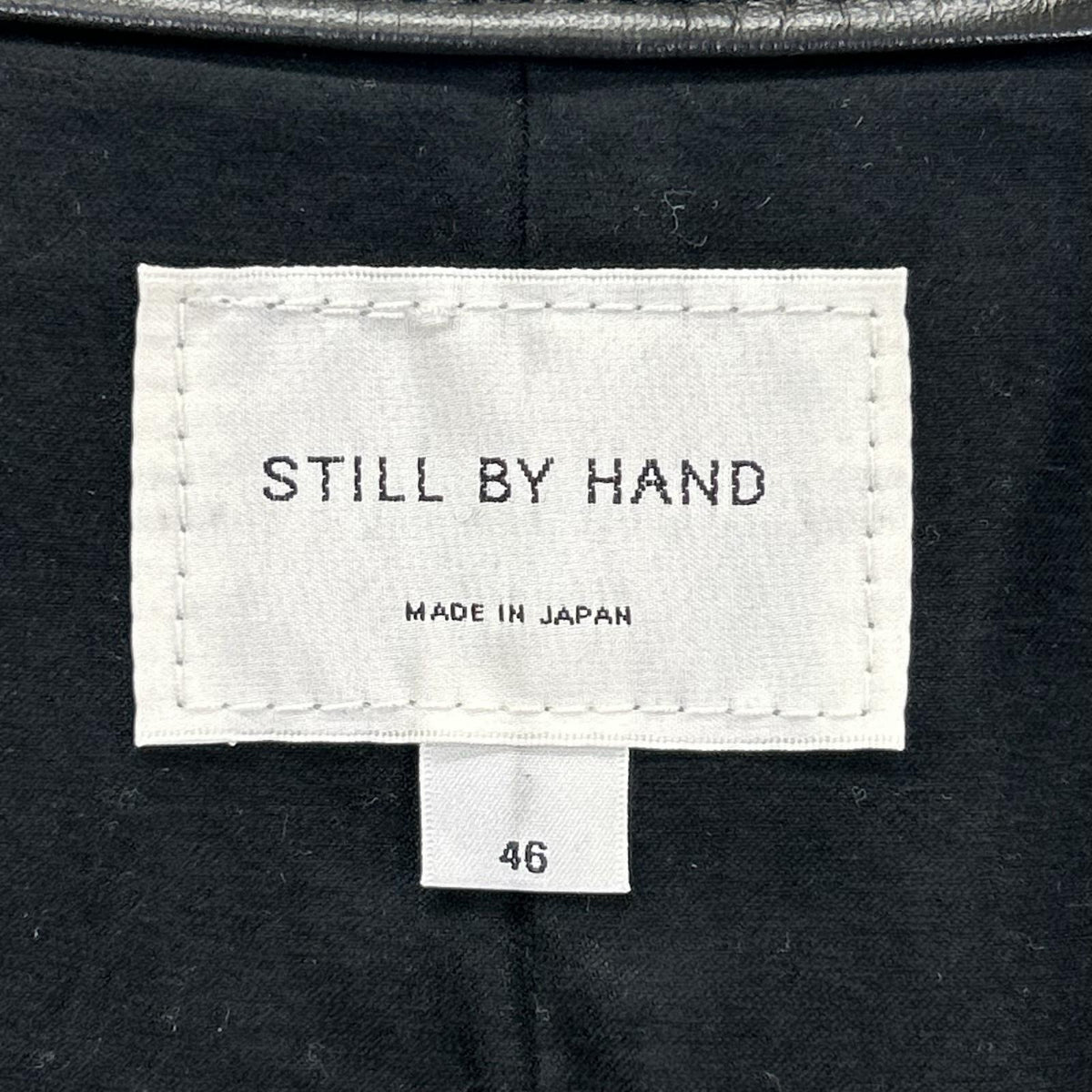 STILL BY HAND スティルバイハンド LE0183 ブラック セミシングルカウレザーライダース ジャケット