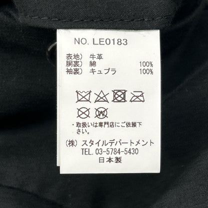 STILL BY HAND スティルバイハンド LE0183 ブラック セミシングルカウレザーライダース ジャケット