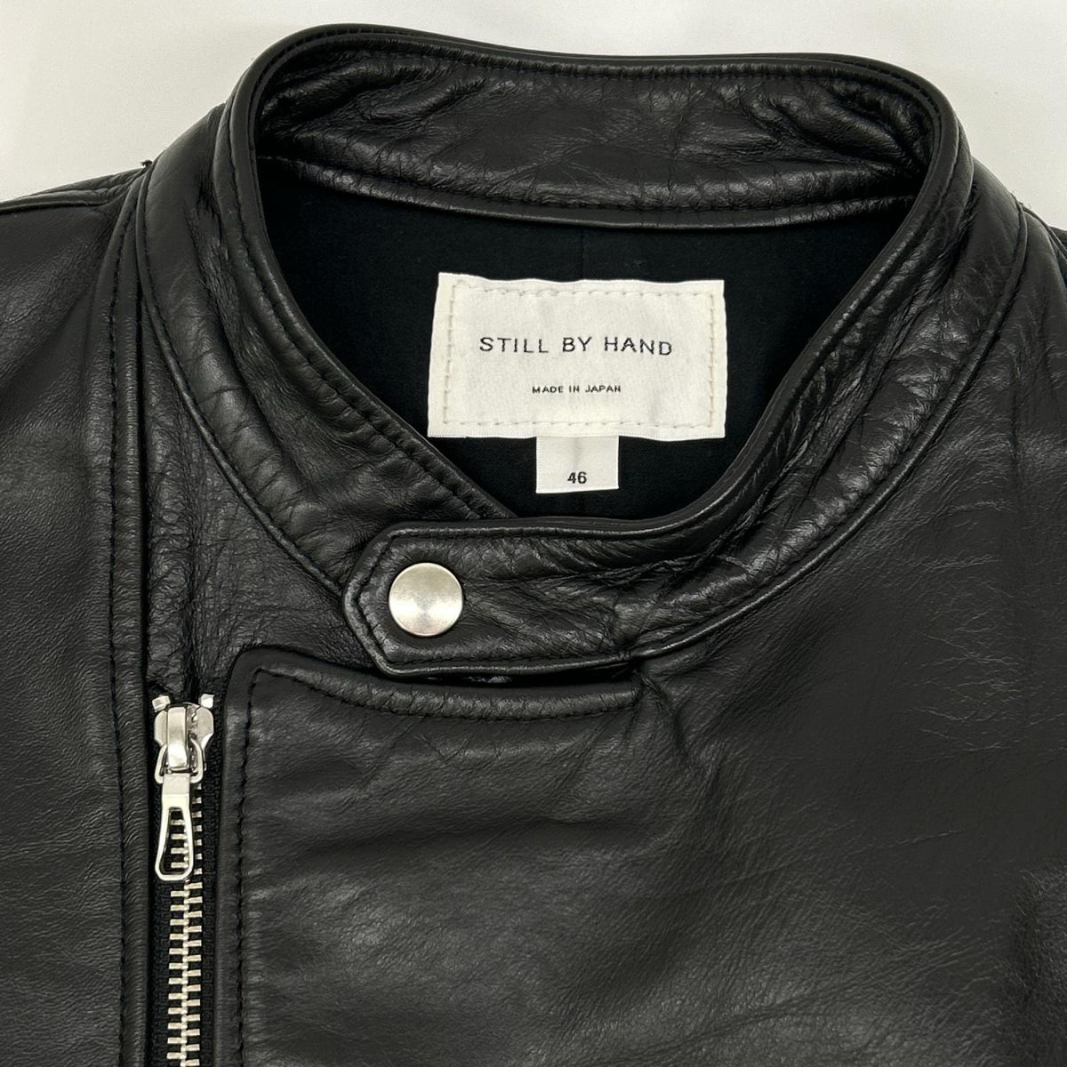STILL BY HAND スティルバイハンド LE0183 ブラック セミシングルカウレザーライダース ジャケット