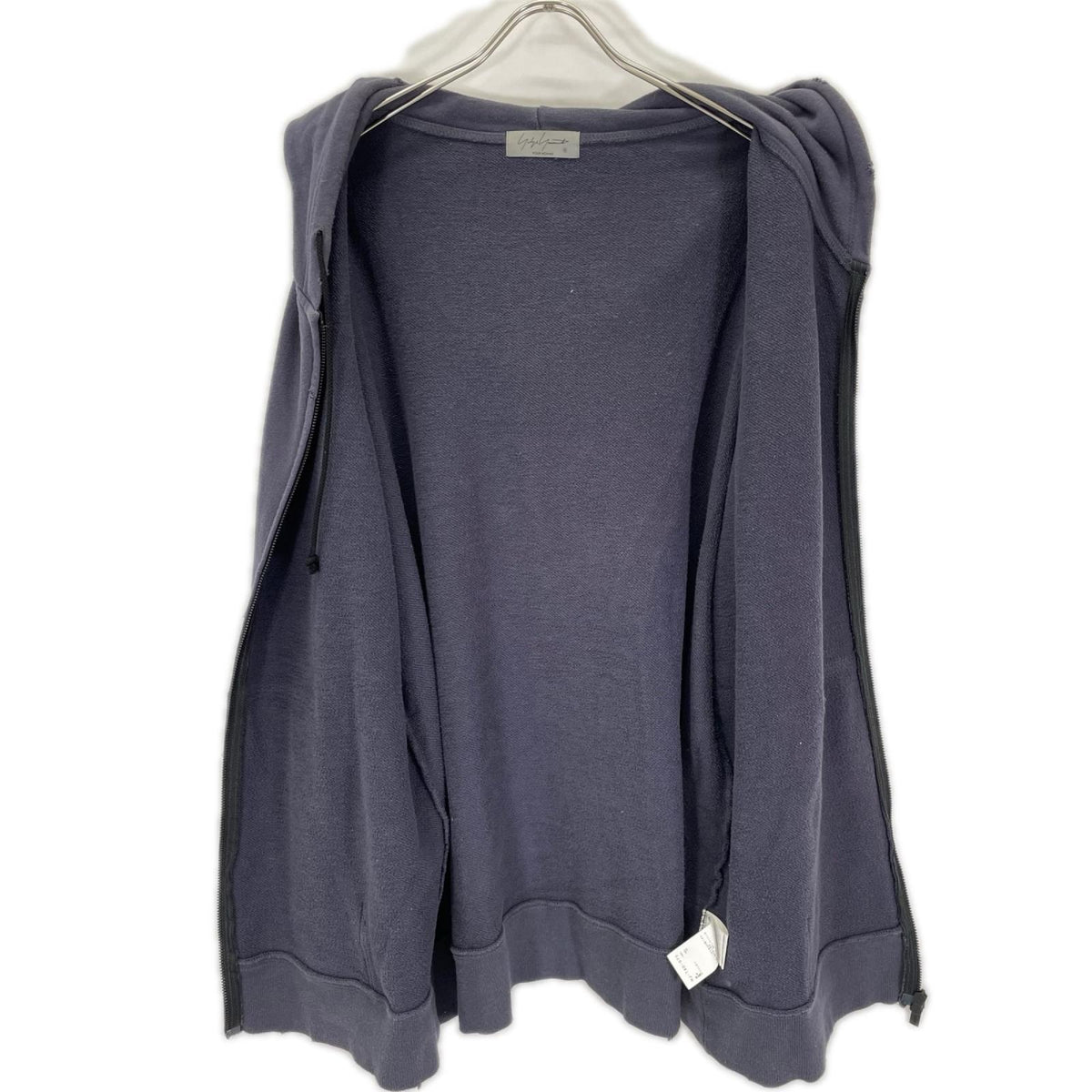 Yohji Yamamoto POUR HOMME ヨウジヤマモトプールオム HJ-T40-073 23AW パープル DISTRESSED FLEECE ZIP-UP HOODIE ダメージ加工 スウェットジップアップ パーカー トップス