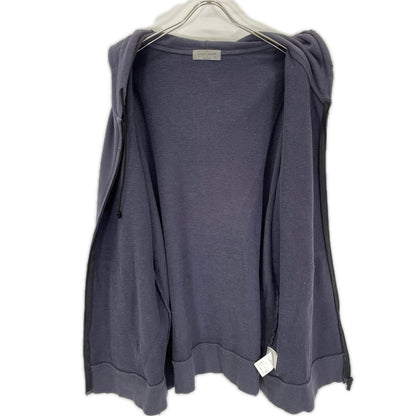 Yohji Yamamoto POUR HOMME ヨウジヤマモトプールオム HJ-T40-073 23AW パープル DISTRESSED FLEECE ZIP-UP HOODIE ダメージ加工 スウェットジップアップ パーカー トップス