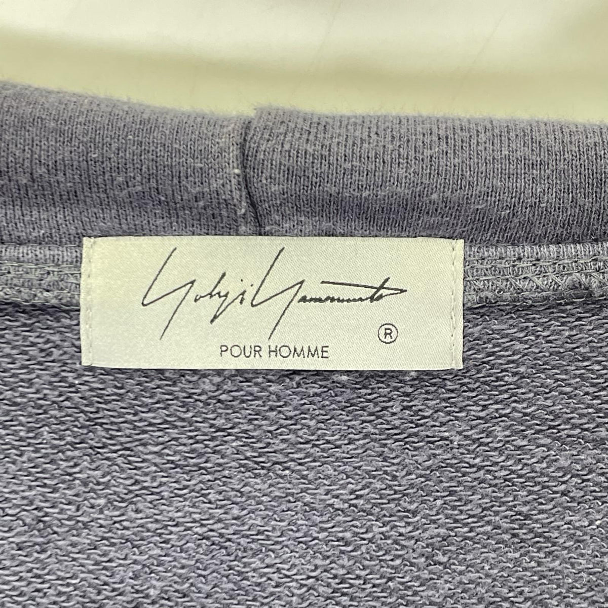 Yohji Yamamoto POUR HOMME ヨウジヤマモトプールオム HJ-T40-073 23AW パープル DISTRESSED FLEECE ZIP-UP HOODIE ダメージ加工 スウェットジップアップ パーカー トップス