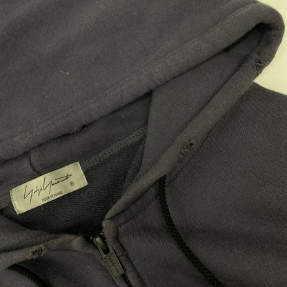 Yohji Yamamoto POUR HOMME ヨウジヤマモトプールオム HJ-T40-073 23AW パープル DISTRESSED FLEECE ZIP-UP HOODIE ダメージ加工 スウェットジップアップ パーカー トップス