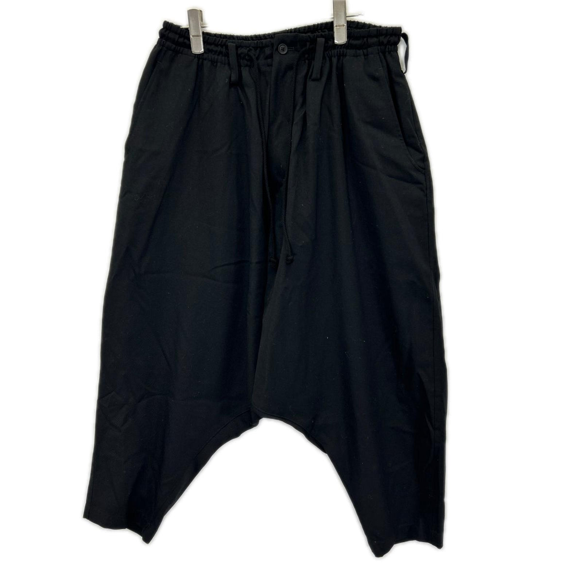 Yohji Yamamoto POUR HOMME ヨウジヤマモトプールオム HZ-P09-100 23SS ブラック ウール100 サルエルパンツ ボトムス